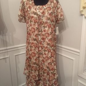Sag Harbor 2 Piece Floral Dress Size 14